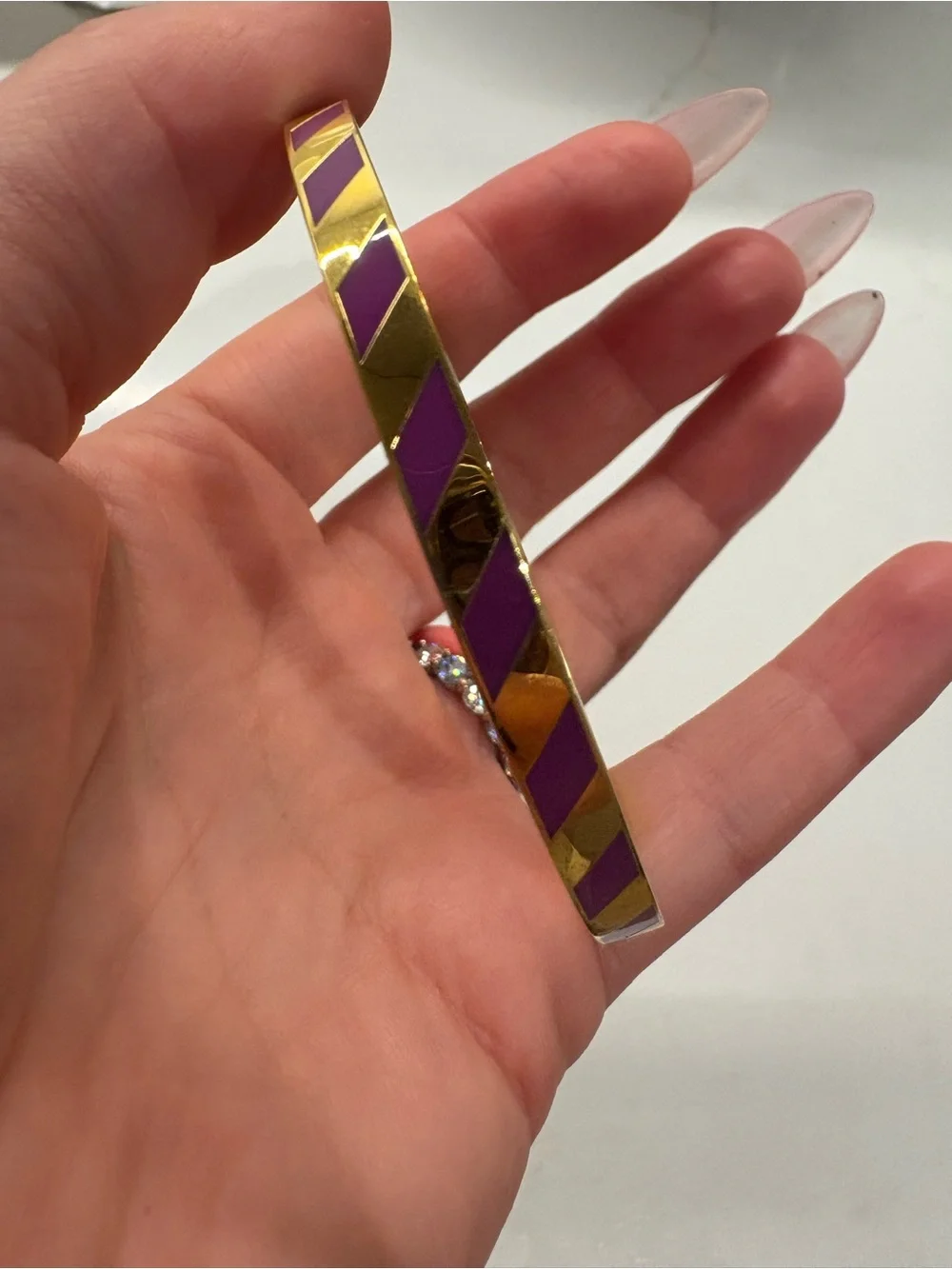 kate spade purple enamel bow bracelet and stud earring set